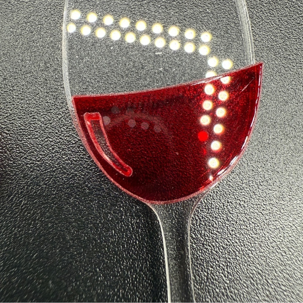 Wine Glass Pierced Acrylic Earrings - Picture 5 of 8
